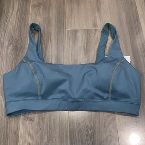 J. Crew Scoopneck Sports Bra in Alhambra Green